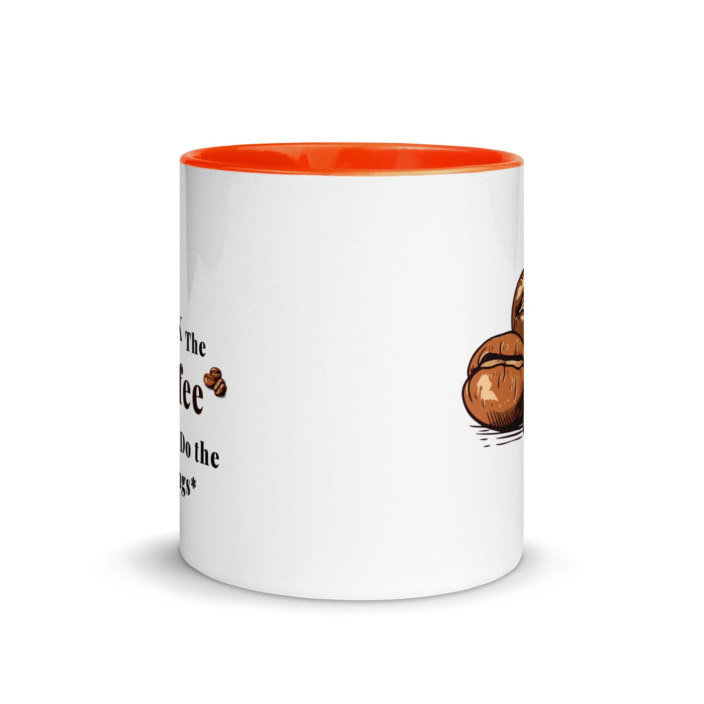 Ceramic Coffee Mug with Colour Inside – Playful Coffee Quote